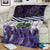 Purple Traditional Cloak Aotearoa Blanket Maori Paua Shell Korowai Pattern