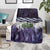 Purple Traditional Cloak Aotearoa Blanket Maori Paua Shell Korowai Pattern