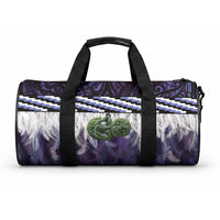 Purple Traditional Cloak Aotearoa Duffle Bag Maori Paua Shell Korowai Pattern LT14 One size Purple - Polynesian Pride