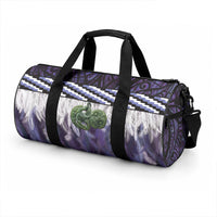 Purple Traditional Cloak Aotearoa Duffle Bag Maori Paua Shell Korowai Pattern LT14 - Polynesian Pride
