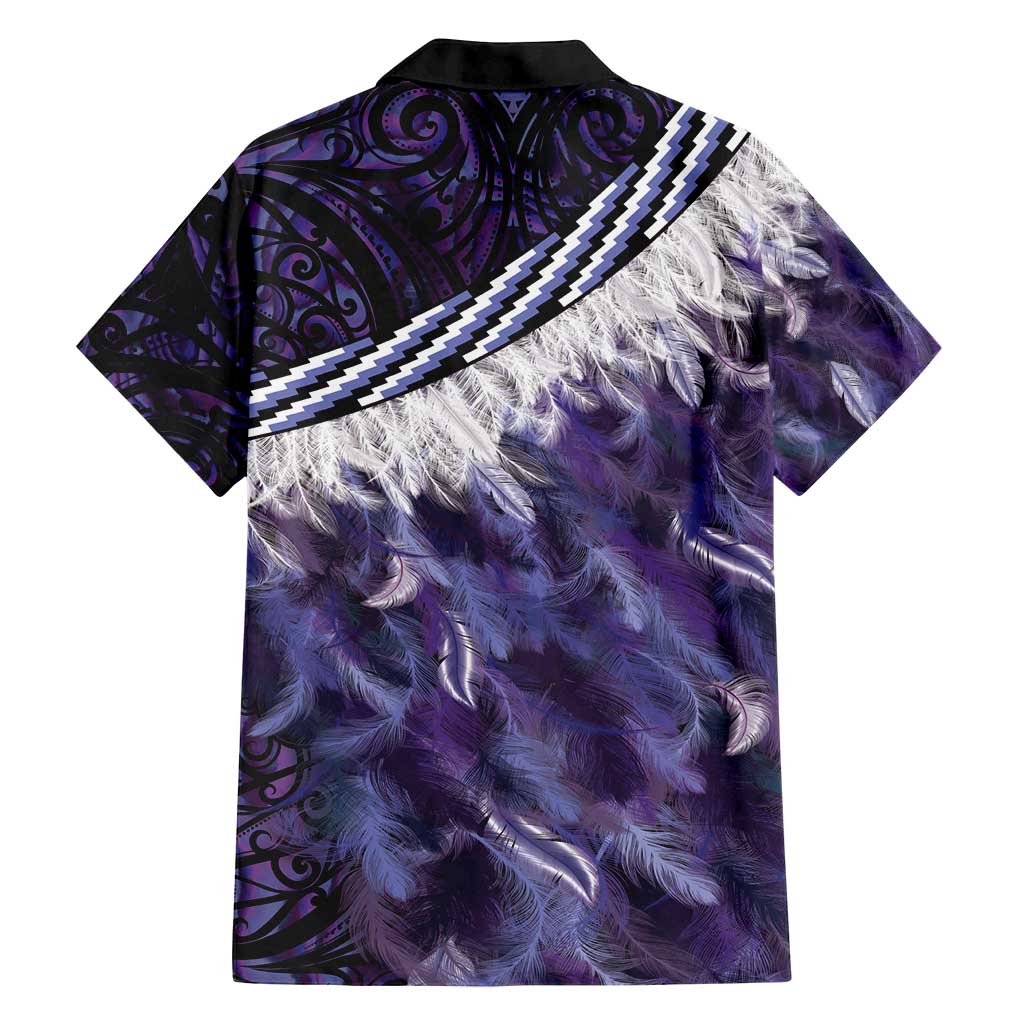 Purple Traditional Cloak Aotearoa Family Matching Long Sleeve Bodycon Dress and Hawaiian Shirt Maori Paua Shell Korowai Pattern LT14 - Polynesian Pride