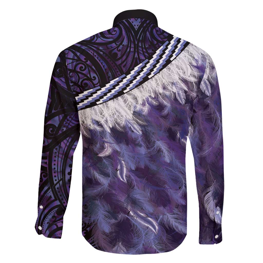 Purple Traditional Cloak Aotearoa Family Matching Mermaid Dress and Hawaiian Shirt Maori Paua Shell Korowai Pattern LT14 - Polynesian Pride