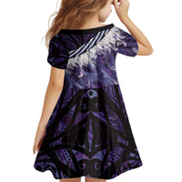 Purple Traditional Cloak Aotearoa Family Matching Puletasi and Hawaiian Shirt Maori Paua Shell Korowai Pattern