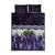 Purple Traditional Cloak Aotearoa Quilt Bed Set Maori Paua Shell Korowai Pattern