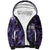 Purple Traditional Cloak Aotearoa Sherpa Hoodie Maori Paua Shell Korowai Pattern