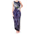 Purple Traditional Cloak Aotearoa Tank Maxi Dress Maori Paua Shell Korowai Pattern