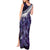Purple Traditional Cloak Aotearoa Tank Maxi Dress Maori Paua Shell Korowai Pattern