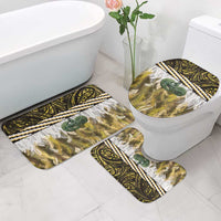 Yellow Traditional Cloak Aotearoa Bathroom Set Maori Paua Shell Korowai Pattern LT14 - Polynesian Pride