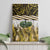 Yellow Traditional Cloak Aotearoa Canvas Wall Art Maori Paua Shell Korowai Pattern