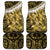 Yellow Traditional Cloak Aotearoa Car Mats Maori Paua Shell Korowai Pattern