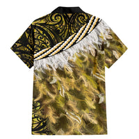 Yellow Traditional Cloak Aotearoa Family Matching Mermaid Dress and Hawaiian Shirt Maori Paua Shell Korowai Pattern LT14 - Polynesian Pride