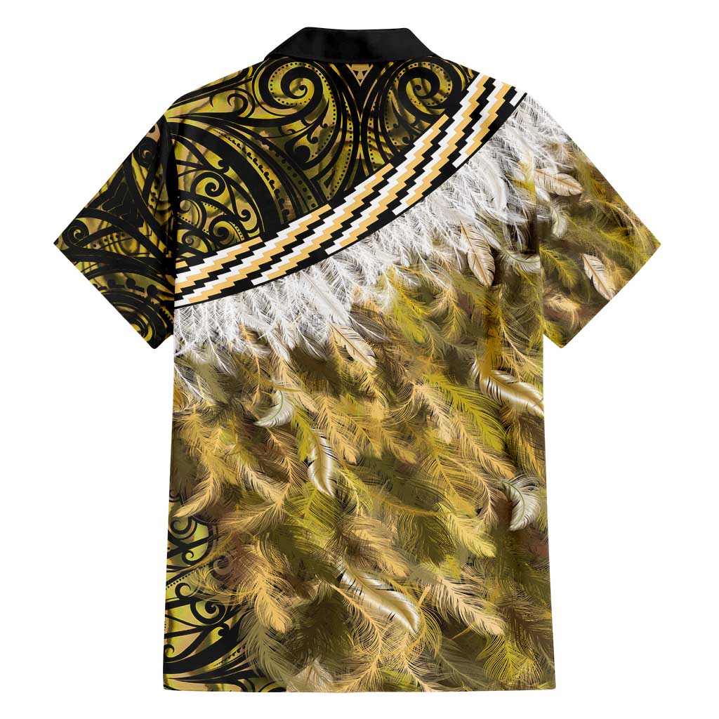 Yellow Traditional Cloak Aotearoa Family Matching Summer Maxi Dress and Hawaiian Shirt Maori Paua Shell Korowai Pattern LT14 - Polynesian Pride