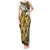 Yellow Traditional Cloak Aotearoa Tank Maxi Dress Maori Paua Shell Korowai Pattern