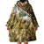 Yellow Traditional Cloak Aotearoa Wearable Blanket Hoodie Maori Paua Shell Korowai Pattern
