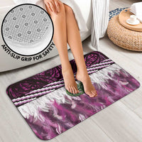Pink Traditional Cloak Aotearoa Bathroom Set Maori Paua Shell Korowai Pattern LT14 - Polynesian Pride