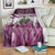 Pink Traditional Cloak Aotearoa Blanket Maori Paua Shell Korowai Pattern