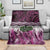 Pink Traditional Cloak Aotearoa Blanket Maori Paua Shell Korowai Pattern