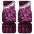 Pink Traditional Cloak Aotearoa Car Mats Maori Paua Shell Korowai Pattern