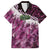 Pink Traditional Cloak Aotearoa Hawaiian Shirt Maori Paua Shell Korowai Pattern