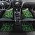 Green Traditional Cloak Aotearoa Car Mats Maori Paua Shell Korowai Pattern