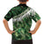 Green Traditional Cloak Aotearoa Hawaiian Shirt Maori Paua Shell Korowai Pattern