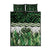 Green Traditional Cloak Aotearoa Quilt Bed Set Maori Paua Shell Korowai Pattern
