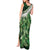 Green Traditional Cloak Aotearoa Tank Maxi Dress Maori Paua Shell Korowai Pattern
