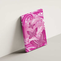 Polynesia Breast Cancer Awareness Canvas Wall Art Think Pink Ribbon Polynesian Butterflies