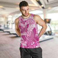 Personalised Polynesia Breast Cancer Awareness Men Tank Top Think Pink Ribbon Polynesian Butterflies