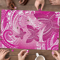 Polynesia Breast Cancer Awareness Puzzle Think Pink Ribbon Polynesian Butterflies