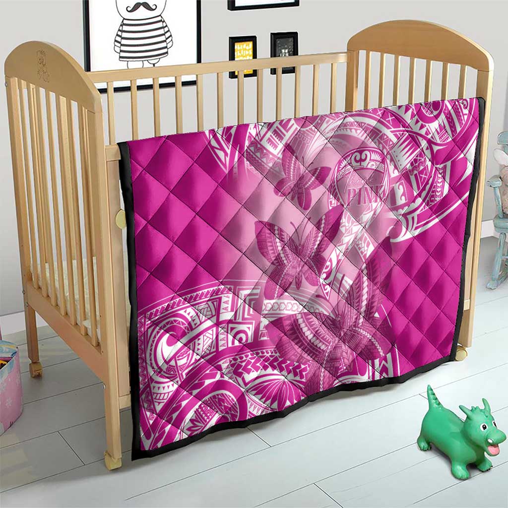 Polynesia Breast Cancer Awareness Quilt Think Pink Ribbon Polynesian Butterflies