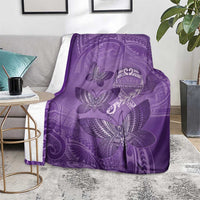 Polynesia Lupus Awareness Month Blanket Warrior Purple Ribbon Polynesian Butterflies