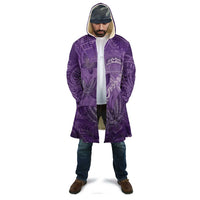 Personalised Polynesia Lupus Awareness Month Cloak Warrior Purple Ribbon Polynesian Butterflies
