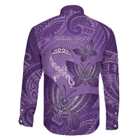 Personalised Polynesia Lupus Awareness Month Family Matching Summer Maxi Dress and Hawaiian Shirt Warrior Purple Ribbon Polynesian Butterflies LT14 - Polynesian Pride