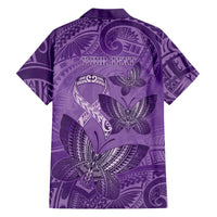 Personalised Polynesia Lupus Awareness Month Hawaiian Shirt Warrior Purple Ribbon Polynesian Butterflies