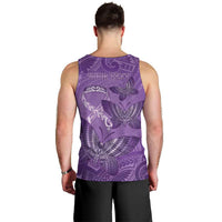Personalised Polynesia Lupus Awareness Month Men Tank Top Warrior Purple Ribbon Polynesian Butterflies