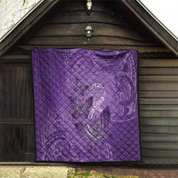 Polynesia Lupus Awareness Month Quilt Warrior Purple Ribbon Polynesian Butterflies