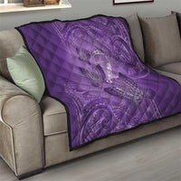 Polynesia Lupus Awareness Month Quilt Warrior Purple Ribbon Polynesian Butterflies