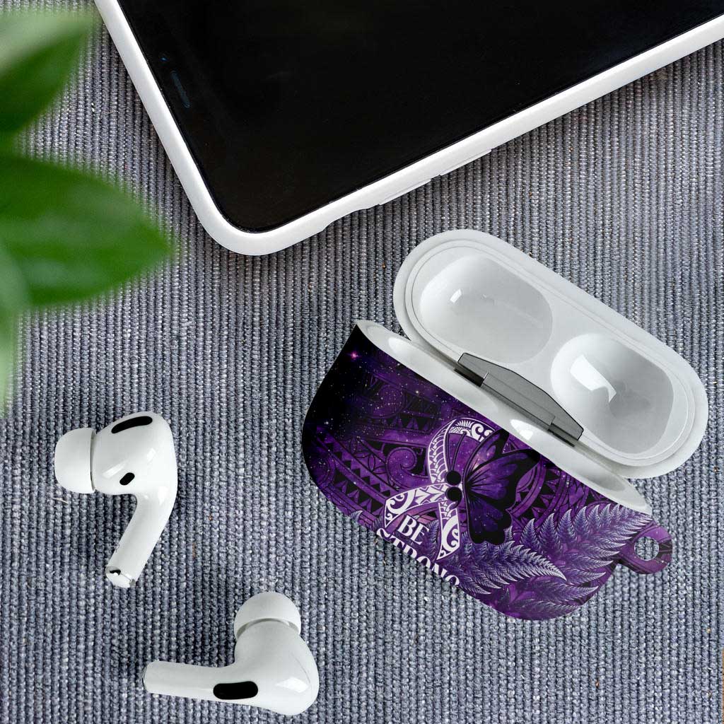 Lupus Awareness Month New Zealand AirPods Case Be Strong Warrior Maori Silver Fern