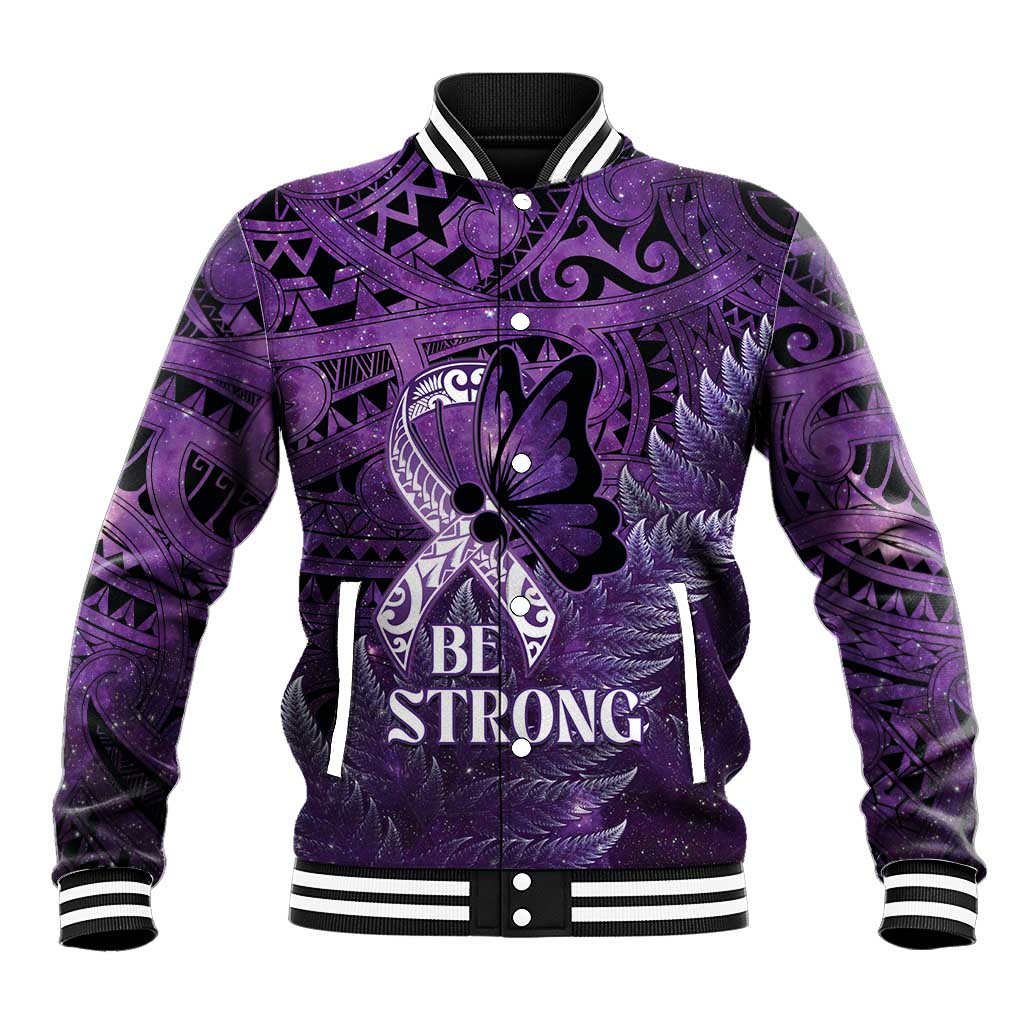 Lupus Awareness Month New Zealand Baseball Jacket Be Strong Warrior Maori Silver Fern