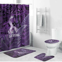 Lupus Awareness Month New Zealand Bathroom Set Be Strong Warrior Maori Silver Fern