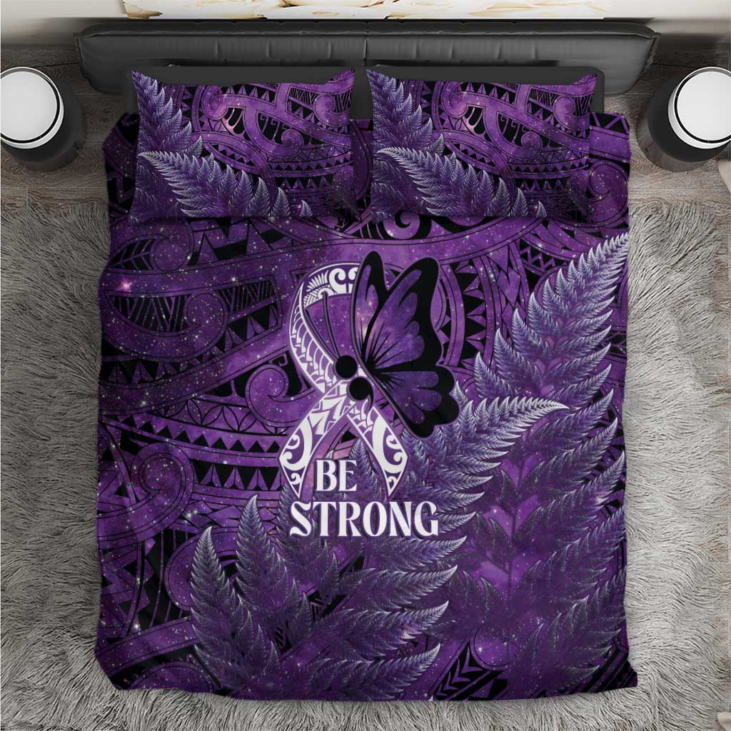 Lupus Awareness Month New Zealand Bedding Set Be Strong Warrior Maori Silver Fern