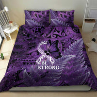 Lupus Awareness Month New Zealand Bedding Set Be Strong Warrior Maori Silver Fern
