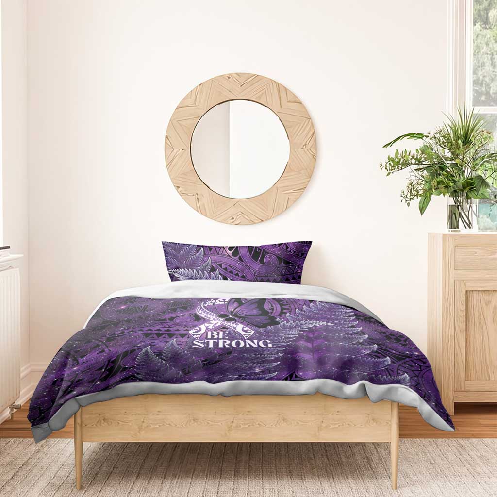 Lupus Awareness Month New Zealand Bedding Set Be Strong Warrior Maori Silver Fern