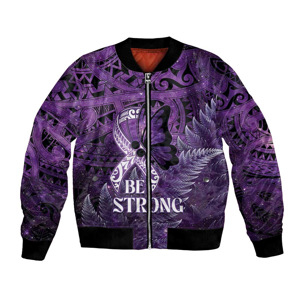 Lupus Awareness Month New Zealand Bomber Jacket Be Strong Warrior Maori Silver Fern