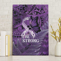 Lupus Awareness Month New Zealand Canvas Wall Art Be Strong Warrior Maori Silver Fern