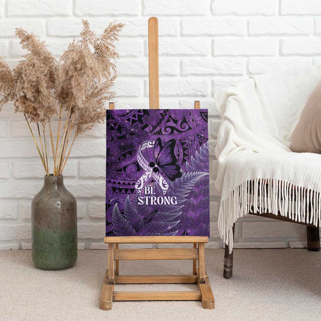 Lupus Awareness Month New Zealand Canvas Wall Art Be Strong Warrior Maori Silver Fern
