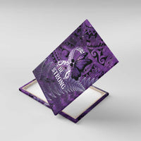 Lupus Awareness Month New Zealand Canvas Wall Art Be Strong Warrior Maori Silver Fern