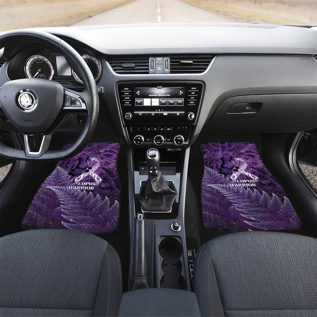 Lupus Awareness Month New Zealand Car Mats Be Strong Warrior Maori Silver Fern