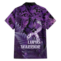 Lupus Awareness Month New Zealand Family Matching Off The Shoulder Long Sleeve Dress and Hawaiian Shirt Be Strong Warrior Maori Silver Fern LT14 - Polynesian Pride